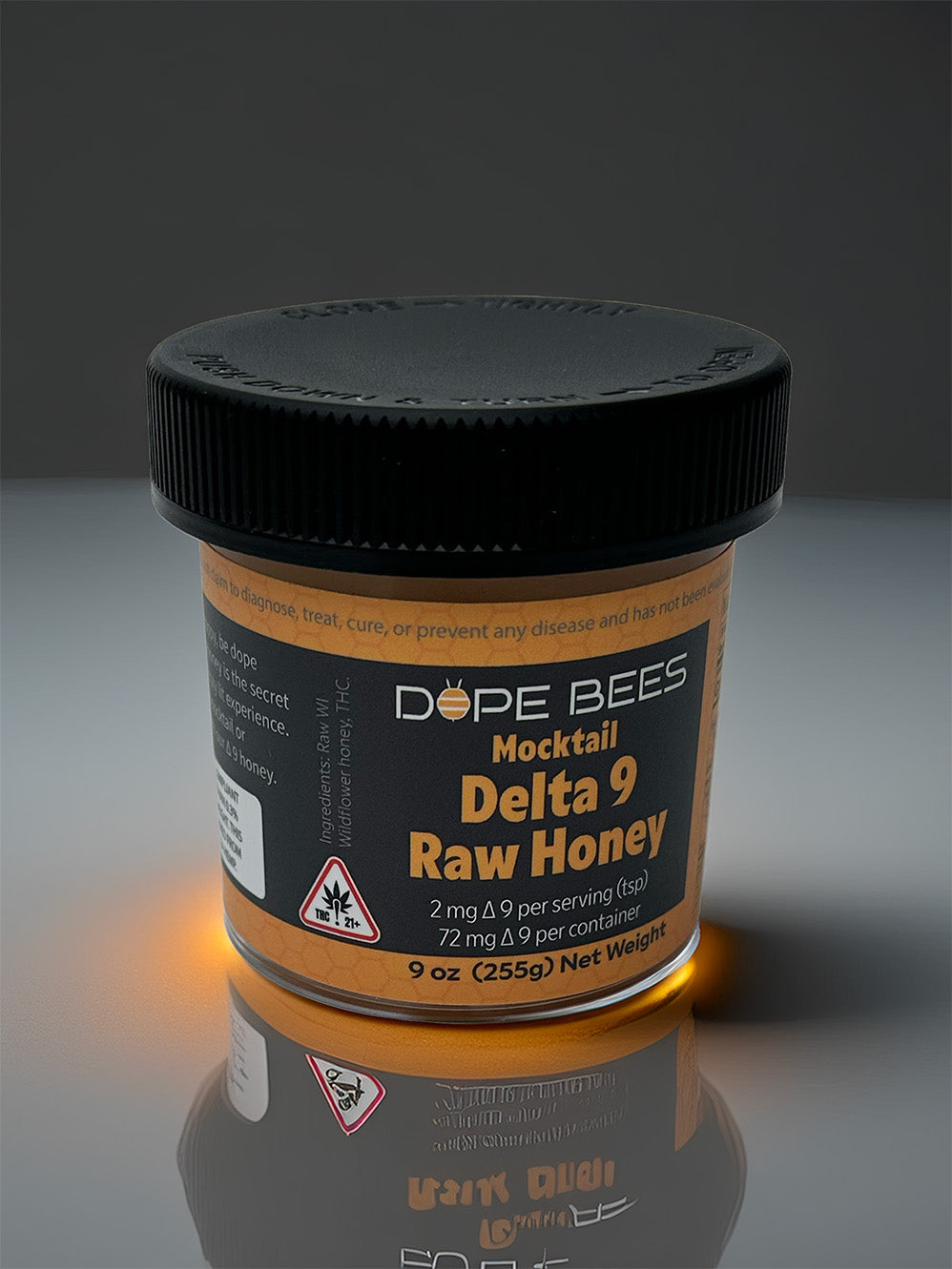 Wholesale- ∆ 9 Raw Honey 9oz 2mg|72mg- 1 Case (20 Count)