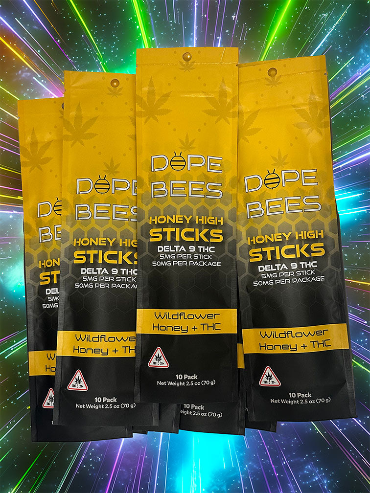 Honey High- Delta 9 Wildflower Honey Sticks| 5mg per Stick