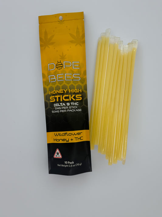 Honey High- Delta 9 Wildflower Honey Sticks| 5mg per Stick