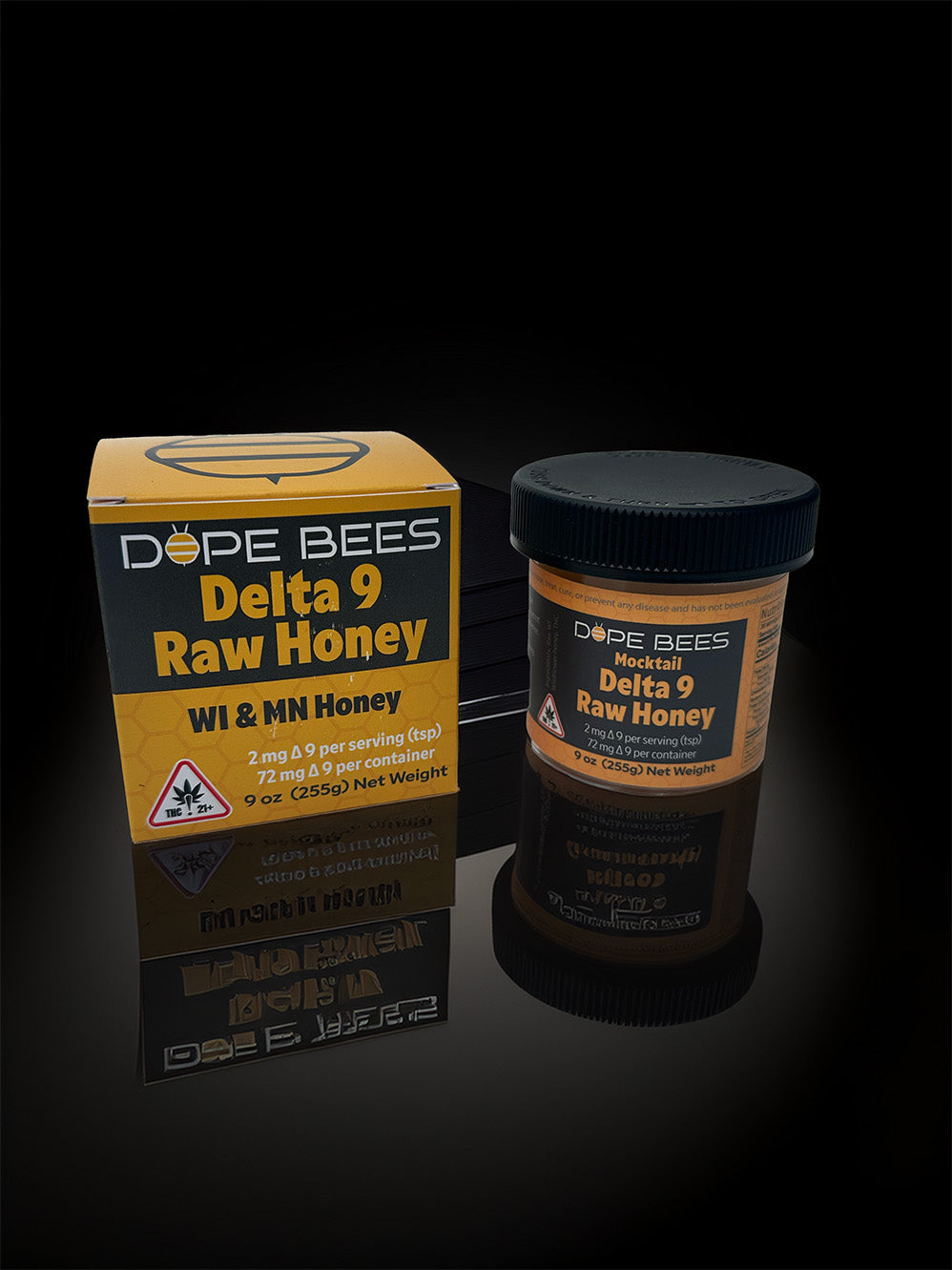 Hemp Delta 9 Raw Honey 9oz Jar- Dope Bees™